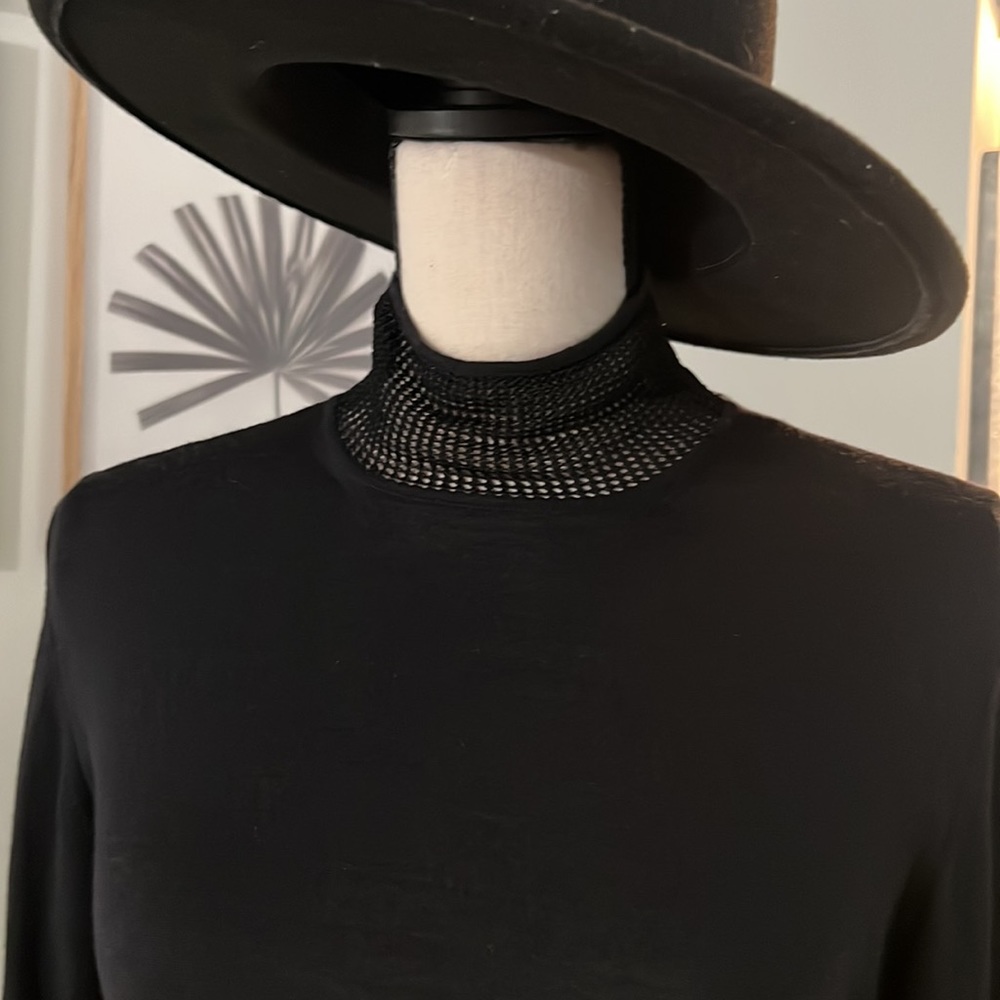 Black Light Wool Turtle Neck Sweater - image 3